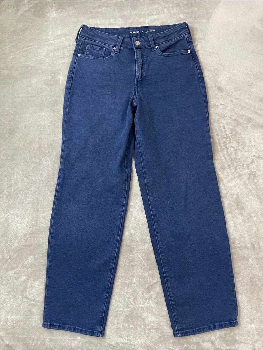 Old Navy OG Loose High Rise Secret Smooth Pockets Jeans Dark Wash Size 4